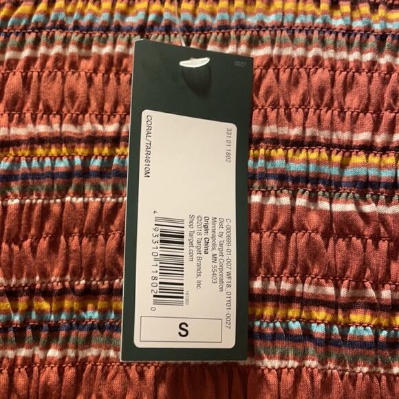 ✨Wild Fable Striped Smocked Crop Top - Picture 2 of 4